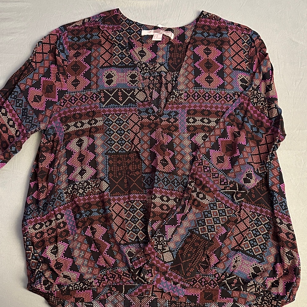 Forever 21 Multicolor Geometric Blouse